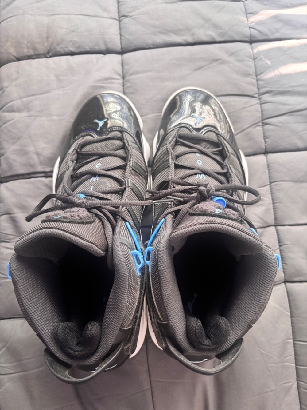 Jordan Black Athletic Sneakers with Subtle Gray Details